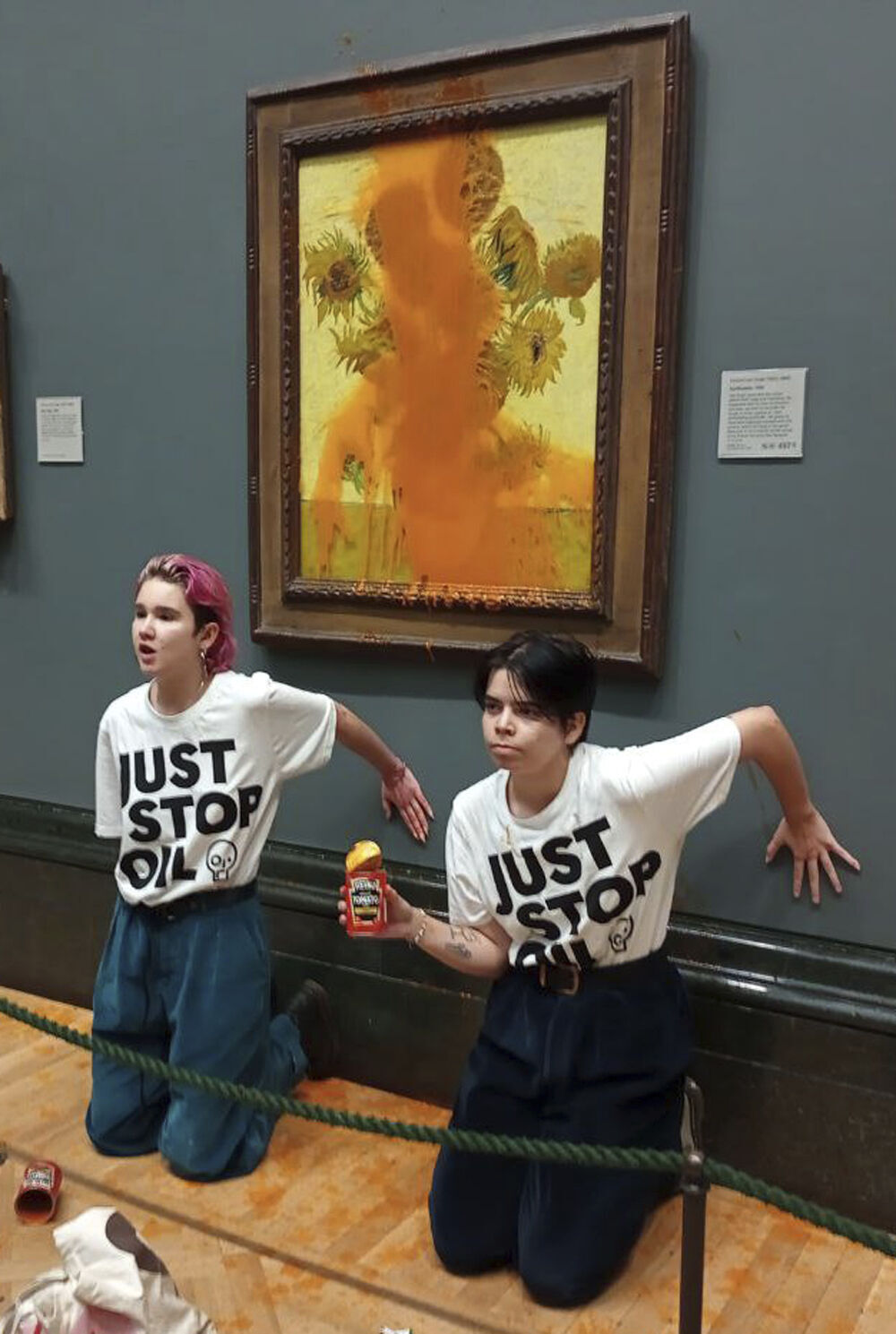 Britain Van Gogh Protest